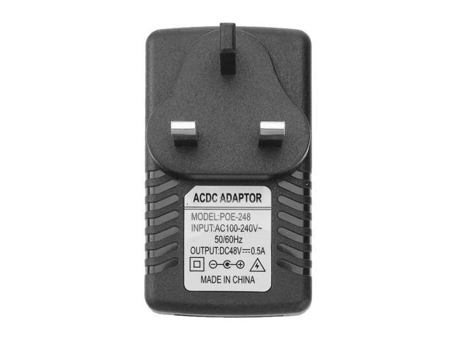 Injector 1A Dc 24V Power Over Ethernet Power Supply Uk Plug Dual Rj45 Ports Over Voltage Temperature Current Short Circuit
