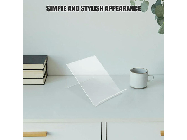 Clear Acrylic Desk Phone Holder Elevated Wide Base Transparent Office Phone Stand for Home Restaurant Hotel Use Acrylic