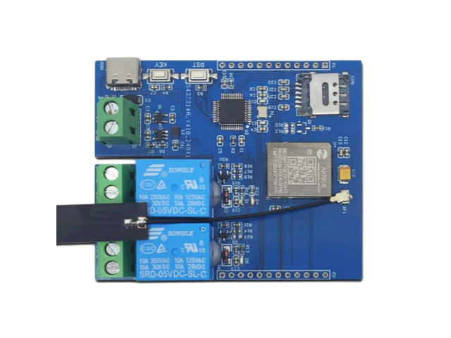DC5V STM32 4G Networked Dual-Way Relay Module Development Board Onboard AIR780E Module I/O Port STM32 Development Relay Board