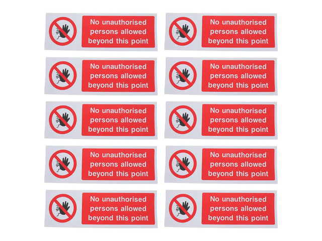 10Pcs No Entrance Warning Sign Stickers Safety Do Not Enter Security Caution els for Indoor Outdoor Restricted Area Safety