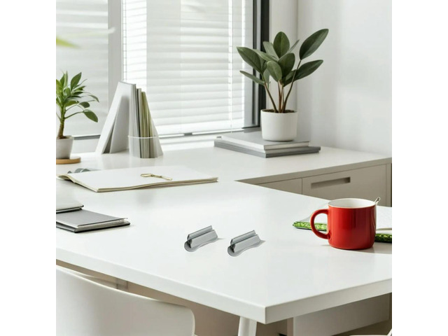 12Pcs Desk Pen Organizer Silicone Adhesive Holder Clip for Notebook Clipboard Journal Wall School Hospital Bank