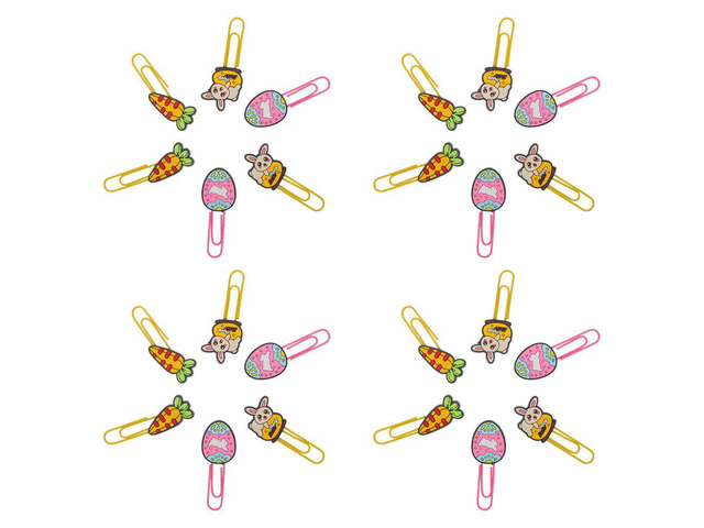 30Pcs Easter Bunny Paperclips Carrot Egg Decoration Clip Organizer Cute Paper Clips School Office Stationery Cute Paper Clips