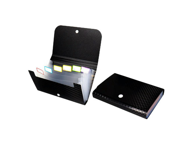2Pcs Mini File Folder Bag Document Organizer for Bills Checks Receipts Change Multi-Layer PP Material Small Office File