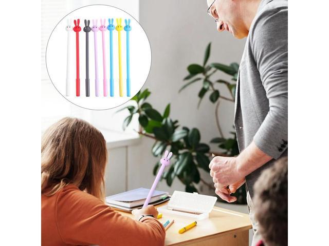 16Pcs Long Ears Rabbit Gel Pens Premium Plastic Smooth Writing Roller Pens for Students Teachers School Office Stationery