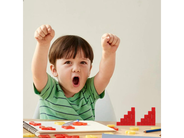 200Pcs Plastic Cubes for Math Geometry Teaching Educational Sensory Learning Tools Kids Shape Recognition Creativity Development