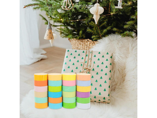 24 Rolls Pure Color Washi Tape Japan Paper DIY Tapes Scrapbook Crafts Diary Planner Decorative Adhesive Tape Set for Gift