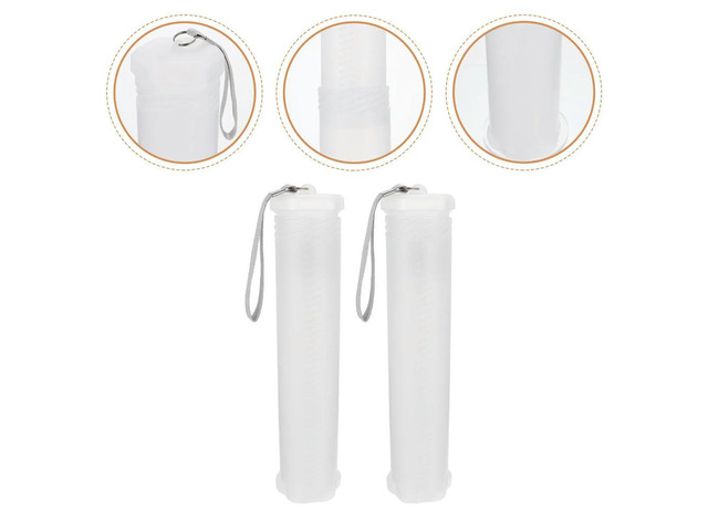 2Pcs Telescopic Pencil Box Transparent Pen Container Creative Lightweight Pencil Case Organizer for Students