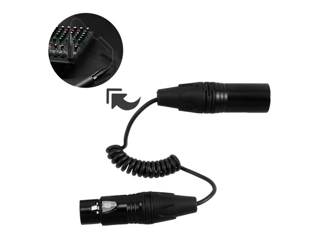Spring Retractable Xlr Male to Female 3-Pin Microphone Cable Pure Copper Core Balanced Audio Cord for Performance