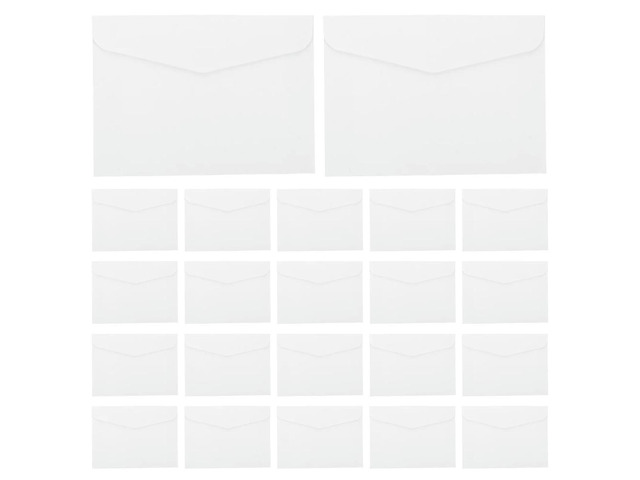100Pcs White Kraft Envelopes Mini 15x8.3cm Blank Paper Card Sleeves Invitation Envelopes Small Vintage Business Greeting Coin
