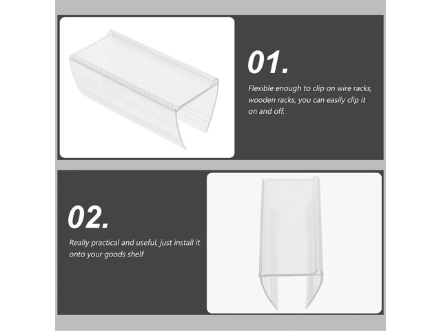 30Pcs Sign Holder Clip-on Plastic Price el Display for Wire Wooden Shelves Retail Tag Holder Organizer el Holders