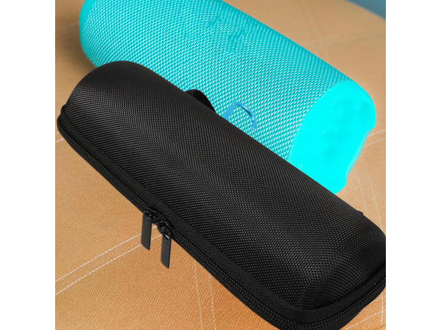 Black Loudspeaker Case PU Satin Compact Protective Bag Organizer for Charge2 Speaker Travel Outdoor