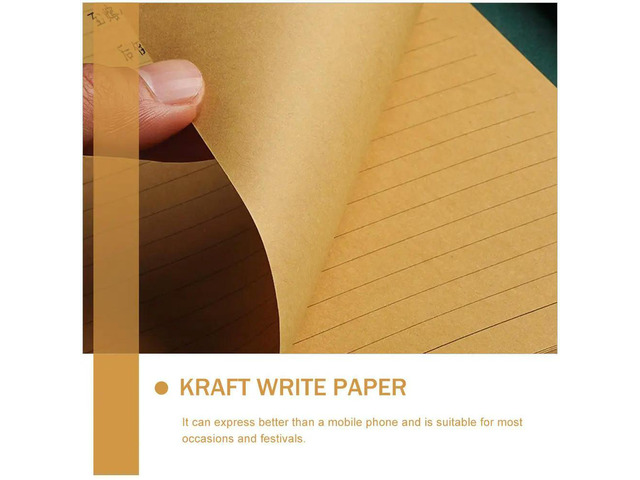 100 Sheets Retro Letter Paper High-End Kraft Writing Paper for Thank-You Notes Love Letters Poems Greetings Vintage Writing