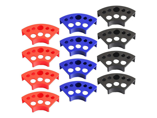 12Pcs Tattoos Pigment Cup Holder Fan Shaped Color Mixing Cup Support Multi Slot Rack for Ink Fan Shaped Support