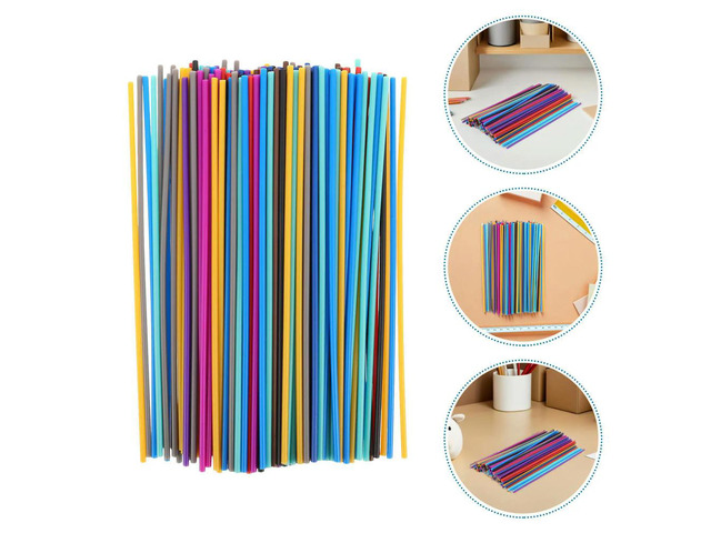 260Pcs Pcl Filament Refills 2.5mmx15cm Low Temperature Pcl Filament for 3D Pens 3D Printing DIY Craft Projects Smooth Precise