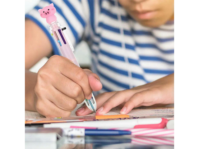 12Pcs Colorful Cartoon Ballpoint Pens Fine Workmanship Creative Student Ballpoint Pen Set for Writing Drawing Marking Blessing