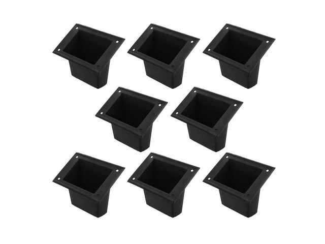 8Pcs Speaker Handles Black Lift Pull Removable for Stage Box Toolbox Drawer Replacement Thickened Tool Box Carry Handles