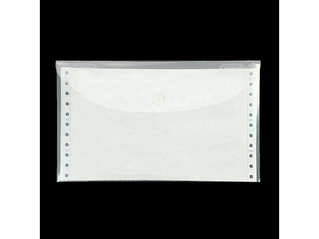20Pcs Transparent PP Receipt Organizer Bag Lightweight Reusable Document Holder for Invoices Bills Coupons Stickers Credit Cards