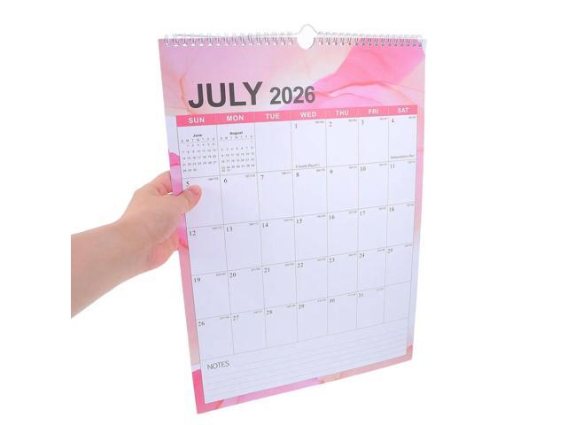 18-Month Hanging Calendar 2025-2026 Traditional Monthly Planner for Office School Family Wall Decor Large Print Festival Holiday