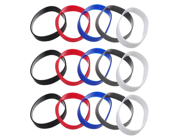 50Pcs Plain Silicone Wristbands Soft Comfortable Waterproof Stretch Bracelets for Men Women Custom Party Event