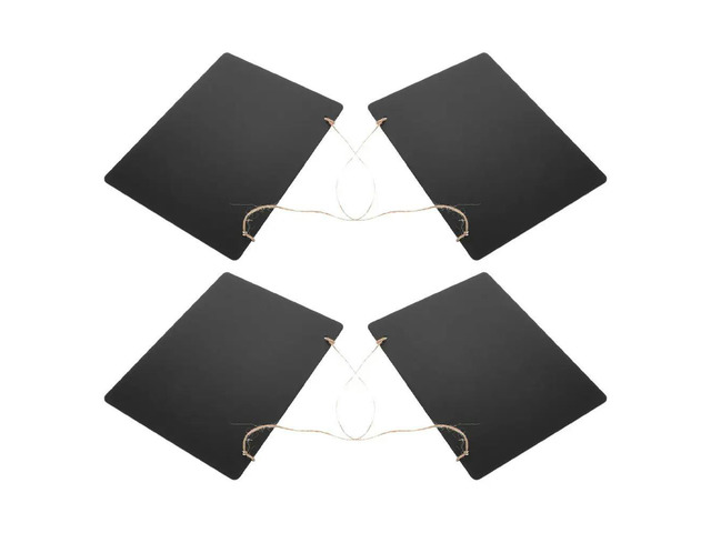 4Pcs Sturdy Wood Double Sided Hanging Chalkboard Signs Erasable Memo Board Vintage Design for Wedding Decor Kitchen Sign Party