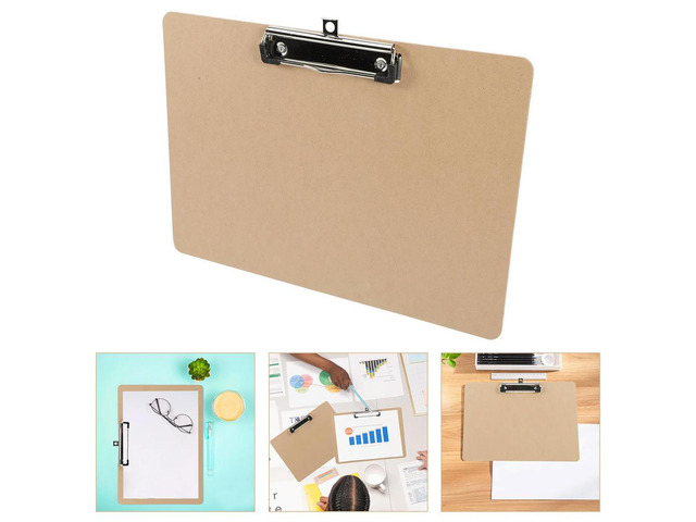 2Pcs Clipboard Thickened Writing Board Office Document Clip Multipurpose Drawing Board for Artists Students Stationery