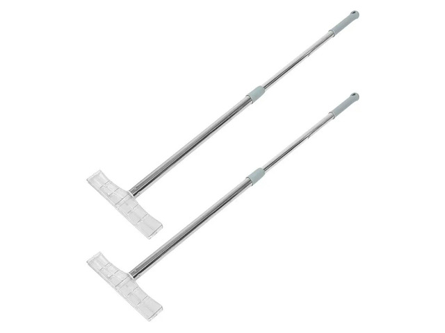 2Pcs Handheld Sign Holder Stainless Steel Telescopic Pole Extendable Support for Sports Meetings Exhibitions Airport Parade