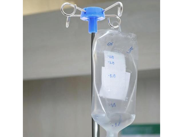 3Pcs Stainless Steel Infusion Bottle Hangers Infusion Stand Hooks for Hospital Clinics Vertical Pole Mounting Rust Resistant
