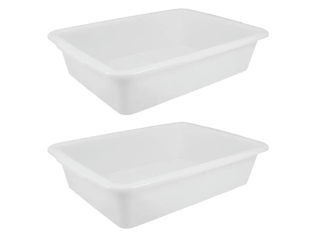 2Pcs Spill-Proof oratory Tray Sturdy Plastic Rectangular Chemical Experiment Tray for Organization Teaching Research