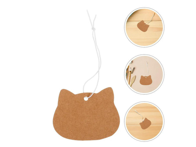 200Pcs Kraft Paper Blank Price Tags Elastic String Writable Hang Tags for Clothing Jewelry Handmade Crafts Display