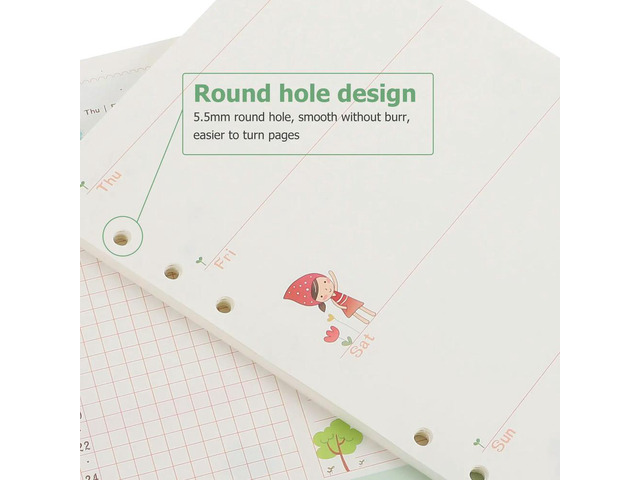 3Pcs Loose Leaf Notebook Replacement Papers Thick Smooth Writing Planner Refill for School Office Diary Travel Notepad