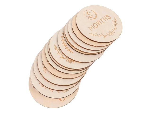 14Pcs Wooden Monthly Milestone Cards Baby Monthly Cards born Photo Props Baby Shower Gifts Infant Memorial Photography Props