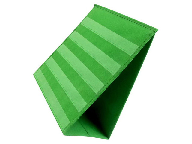 Self Standing Foldable Triangular Tabletop Pocket Chart Stand for Classroom Home Use Teaching Tool Display Slot Educational
