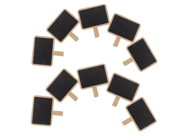 40Pcs Wooden Blackboard Clips Mini Chalkboard Reusable Erasable els Food el Clamps Table Number Place Cards Message Memo
