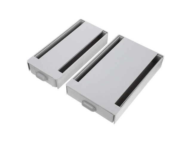 2Pcs Desk Bottom Organizer Hidden Box Drawer Type Stationery Container for Office Study Classroom Home with