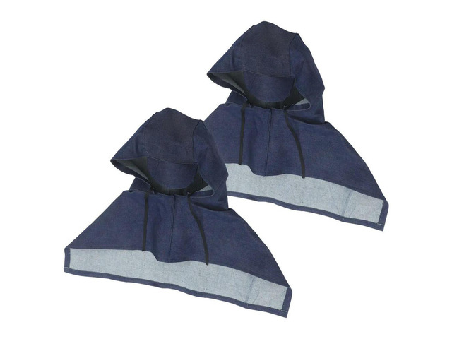 2Set Dustproof Hooded Smock Cape for Men - Full Neck Shoulder Head Protection Industrial Safety Workwear for Sanding Grinding