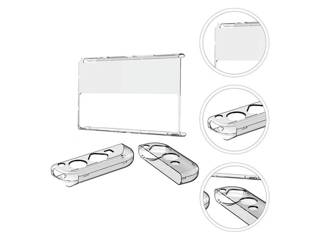 1Set Transparent Pc Hard Protective Case for OLED Streamlined Design Exquisite Workmanship Gaming Console