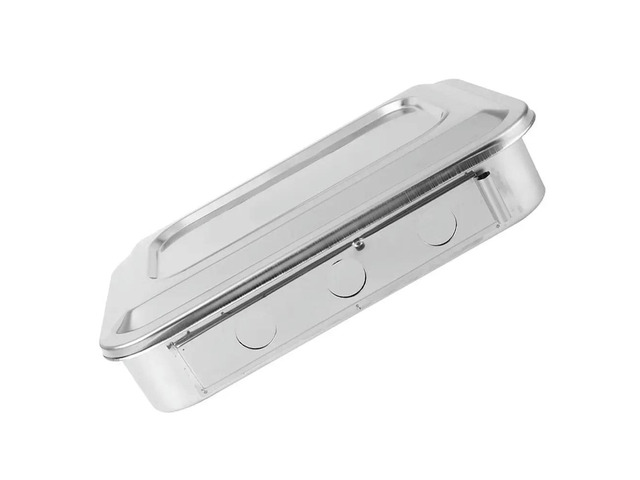 1Pcs Stainless Steel Box Tray with Lid Anti-Rust Instruments Soaking Container
