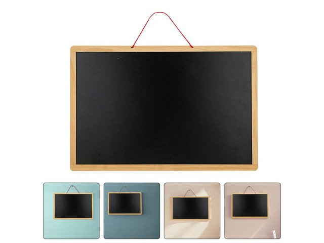 Magnetic Small Blackboard Hanging Rustic Wooden Chalkboard Sign for Coffee Shop Kitchen Menu Office Display Board
