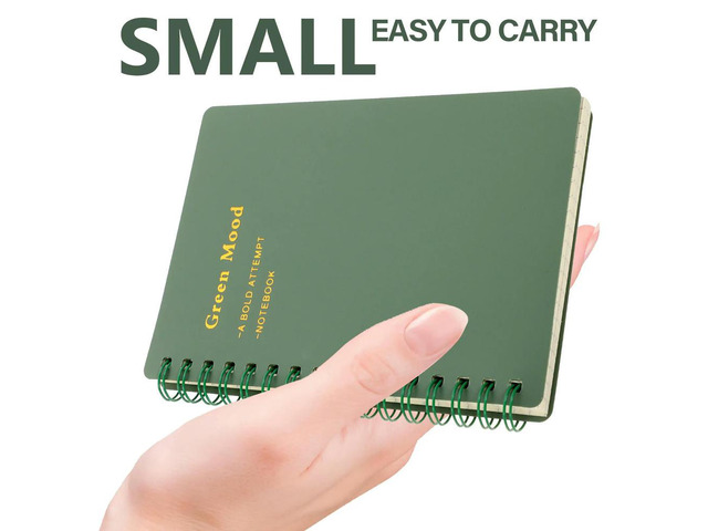 4Pcs Matte Finish Spiral Notebook Hardcover Journal Weekly Planner Notepad for Goal Tracking Habit Monitoring Meal Grocery Lists