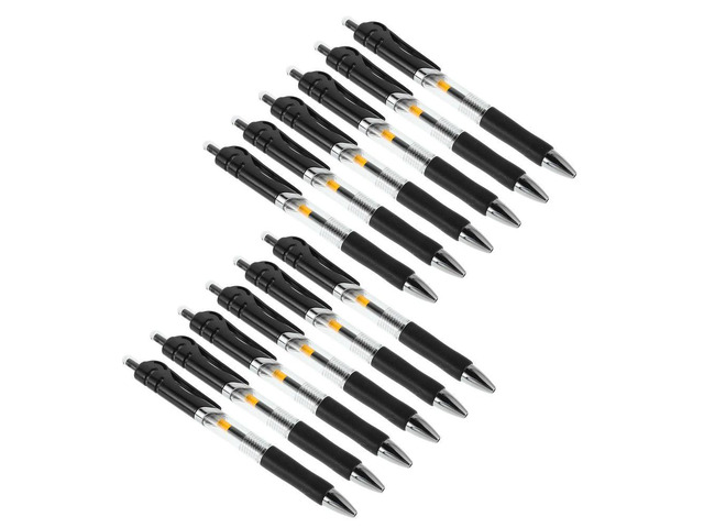 50Pcs Black Liquid Ink Pen 0.5mm Fine Tip Quick Dry Gel Formula Smooth Flow Comfortable Grip for Students Teachers Office