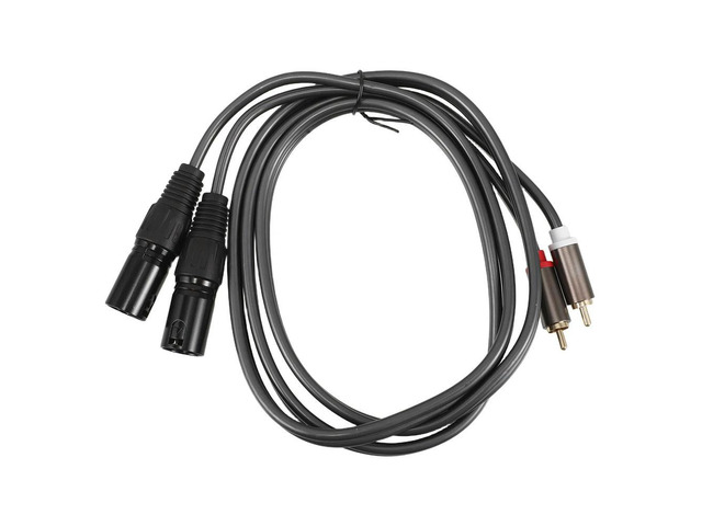 2 Rca Male to 2 Xlr Male Audio Cable for Mixer Amplifier Microphone Professional Studio Home Use Versatile Balanced Stereo
