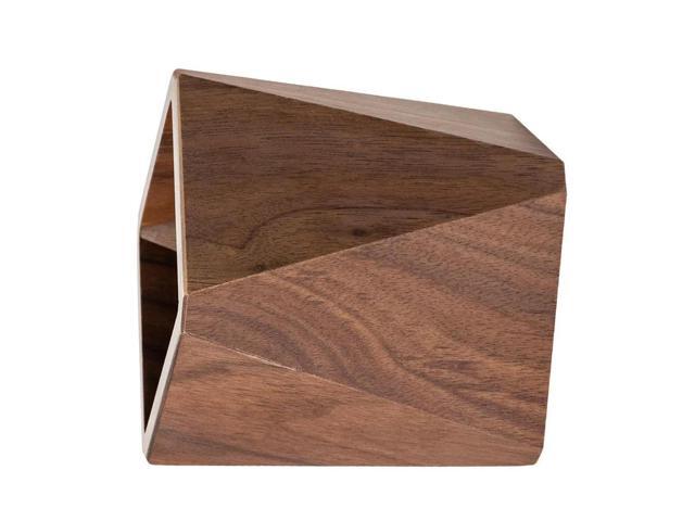 1Pcs Black Walnut Wood Pen Holder Desktop Organizer Sturdy Solid Wood Stationery Container for Office Home School