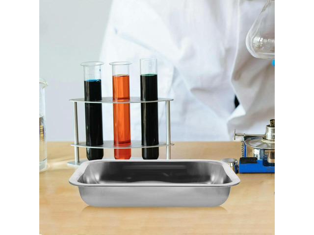 Stainless Steel Dissection Tray Instrument Organizer 30x20cm l Dissecting Pan Biology Instrument Tray Teaching