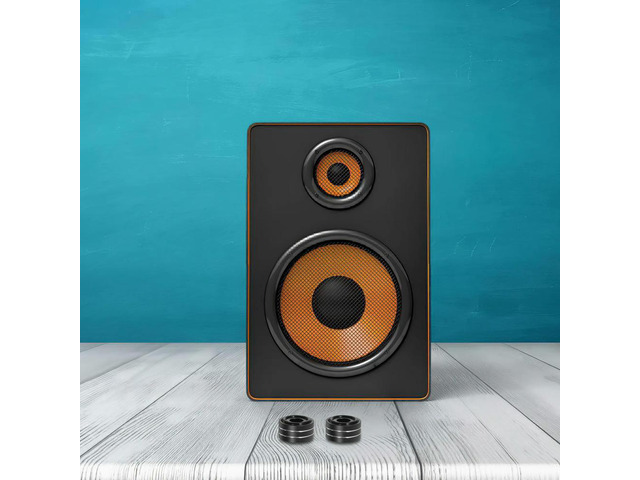 4Pcs Speaker Isolation Feet Mats Aluminum Alloy Anti-Slip Shock Absorber Pads for Studio Subwoofer Amplifier Tower