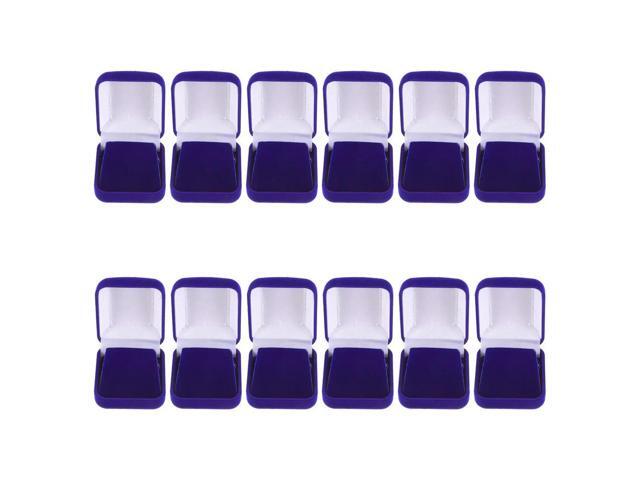 12Pcs Blue Medal Display Case Box for School Badges Lapel Pins Awards Student Achievement Showcase Tabletop Sports Medal Case