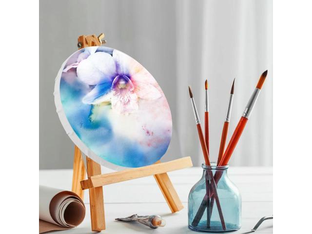 3 Pcs Canvas Painting Panels Blank Canvases for Board Boards Bulk Frame White Circle