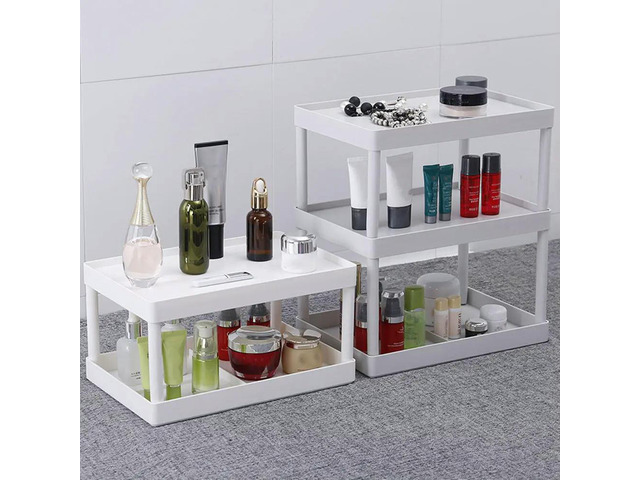 1Pcs Desktop Holder White Multifunctional Rack for Office Home Stationery Cosmetics Organizing Shelf Desk