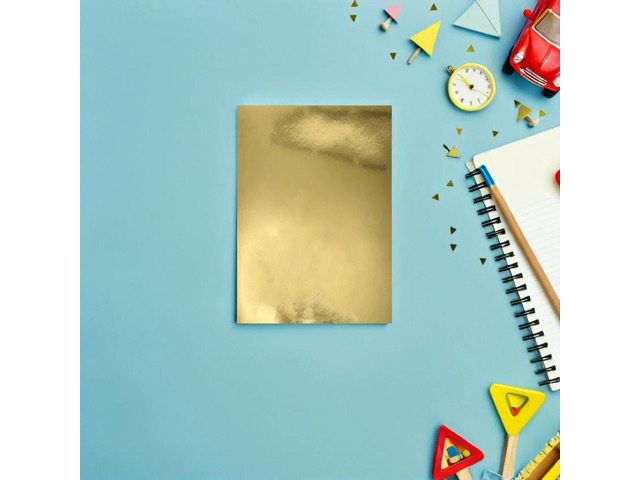 70Pcs A5 Golden Mirror Cardstock Paper llic Shimmer Craft Sheets for DIY Card Making Scrapbooking Crafts Gold