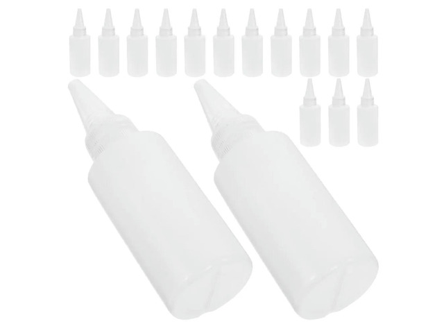 50Pcs Plastic Dispensing Bottles with Precision Needle Tip for DIY Tie-Dye Sand Art Painting Craft Glue Acrylic Ink Squeeze