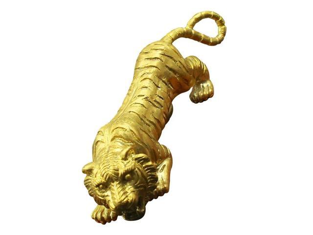 Copper Tiger Adornment Lifelike Design Desktop Decor Year of The Tiger Paperweight Home Office Decoration Home Desktop Decor